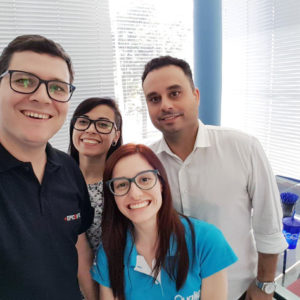 Jeison, Monise, Marina e Neville Fusco na Forlogic Software